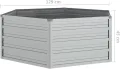 vidaXL Garten Hochbeet Pflanzkasten Pflanzbeet Gemüsebeet Blumenbeet Blumenkasten Frühbeet Gartenbeet Blumenkübel Pflanzkübel 129x45cm Verzinkter Stahl Silbern - Thumbnail 7