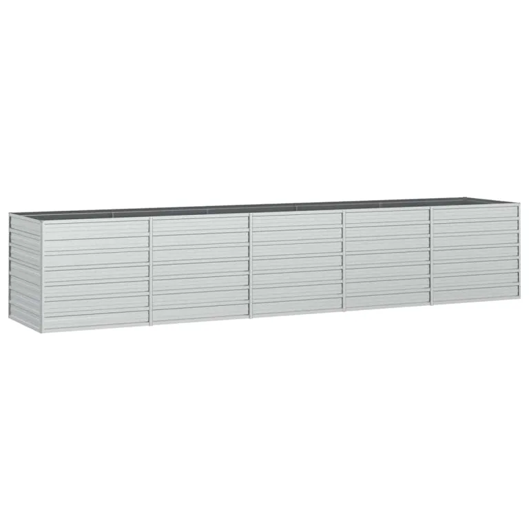 vidaXL Garten Hochbeet Pflanzkasten Pflanzbeet Gemüsebeet Blumenbeet Blumenkasten Frühbeet Gartenbeet Blumenkübel Pflanzkübel 100x40x77cm Verzinkter Stahl Silbern – Bild 10