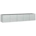 vidaXL Garten Hochbeet Pflanzkasten Pflanzbeet Gemüsebeet Blumenbeet Blumenkasten Frühbeet Gartenbeet Blumenkübel Pflanzkübel 100x40x77cm Verzinkter Stahl Silbern - Thumbnail 10