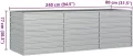 vidaXL Pflanzkasten Hochbeet 240x80x77 cm Stahl verzinkt Silber Hochbeet Pflanzkasten Gartenbeet Hochbeet Pflanzkasten Gartenbeete - Thumbnail 4
