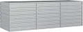 vidaXL Pflanzkasten Hochbeet 240x80x77 cm Stahl verzinkt Silber Hochbeet Pflanzkasten Gartenbeet Hochbeet Pflanzkasten Gartenbeete - Thumbnail 1