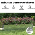 vidaXL Garten Hochbeet Pflanzkasten Pflanzbeet Gemüsebeet Blumenbeet Blumenkasten Frühbeet Gartenbeet Blumenkübel Pflanzkübel 240x40x45cm Verzinkter Stahl Silbern - Thumbnail 5