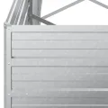 vidaXL Garten Hochbeet Pflanzkasten Pflanzbeet Gemüsebeet Blumenbeet Blumenkasten Frühbeet Gartenbeet Blumenkübel Pflanzkübel 240x40x45cm Verzinkter Stahl Silbern - Thumbnail 8