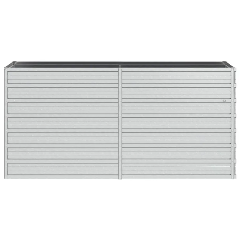 vidaXL Garten Hochbeet Pflanzkasten Pflanzbeet Gemüsebeet Blumenbeet Blumenkasten Frühbeet Gartenbeet Blumenkübel Pflanzkübel 160x40x77cm Verzinkter Stahl Silbern – Bild 9