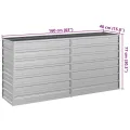 vidaXL Garten Hochbeet Pflanzkasten Pflanzbeet Gemüsebeet Blumenbeet Blumenkasten Frühbeet Gartenbeet Blumenkübel Pflanzkübel 160x40x77cm Verzinkter Stahl Silbern - Thumbnail 3
