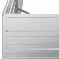 vidaXL Garten Hochbeet Pflanzkasten Pflanzbeet Gemüsebeet Blumenbeet Blumenkasten Frühbeet Gartenbeet Blumenkübel Pflanzkübel 160x40x77cm Verzinkter Stahl Silbern - Thumbnail 8