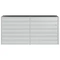vidaXL Garten Hochbeet Pflanzkasten Pflanzbeet Gemüsebeet Blumenbeet Blumenkasten Frühbeet Gartenbeet Blumenkübel Pflanzkübel 160x40x77cm Verzinkter Stahl Silbern - Thumbnail 9