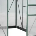 Outsunny Gewächshaus Aluminium Treibhaus mit Dachfenster Tür 190 x 252 x 201 cm Pflanzenhaus mit Fundament begehbares Tomatenhaus Witterungsbeständig Polycarbonat Grün+Transparent - Thumbnail 8