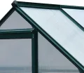 Outsunny Gewächshaus Aluminium Treibhaus mit Dachfenster Tür 190 x 132 x 201 cm Pflanzenhaus mit Fundament begehbares Tomatenhaus Witterungsbeständig Polycarbonat Grün+Transparent - Thumbnail 8