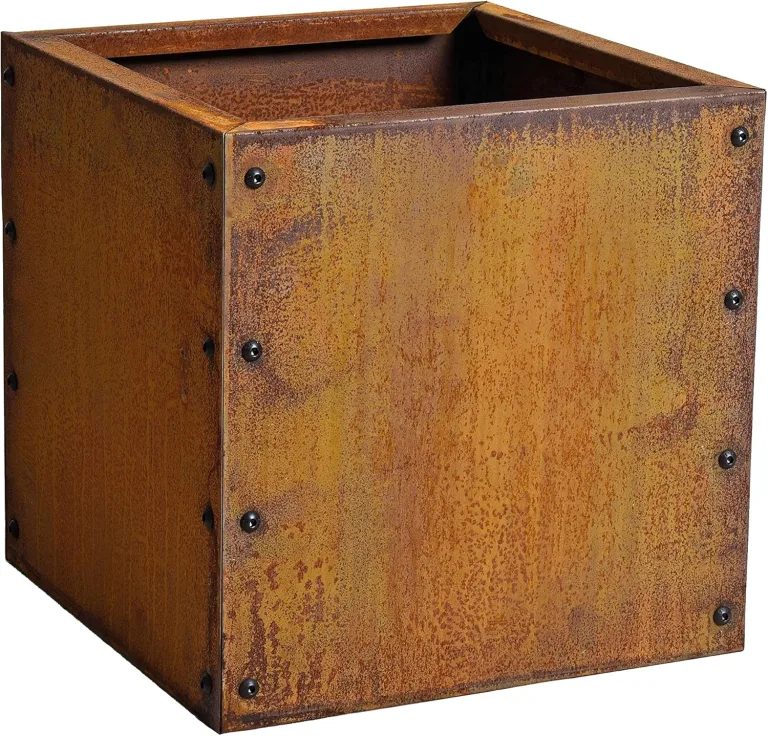 ESTEXO Hochbeet Pflanzkasten Edelrost Blumenkasten Pflanzbeet Blumenbeet Beet Stahl Pflanzkübel Blumenkübel Gartenbeet 40x40x40 cm – Bild 1