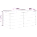 vidaXL Garten Hochbeet Pflanzkasten Pflanzbeet Gemüsebeet Blumenbeet Blumenkasten Frühbeet Gartenbeet Blumenkübel Pflanzkübel 200x100x91cm WPC Grau - Thumbnail 3