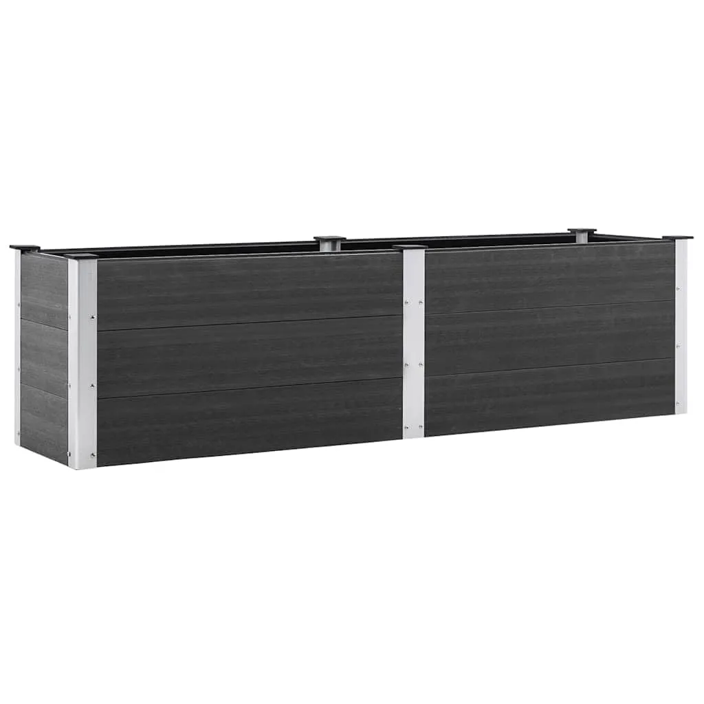 vidaXL Garten Hochbeet Pflanzkasten Pflanzbeet Gemüsebeet Blumenbeet Blumenkasten Frühbeet Gartenbeet Blumenkübel Pflanzkübel 200x50x54cm WPC Grau - Bild 1