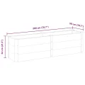 vidaXL Garten Hochbeet Pflanzkasten Pflanzbeet Gemüsebeet Blumenbeet Blumenkasten Frühbeet Gartenbeet Blumenkübel Pflanzkübel 200x50x54cm WPC Grau - Thumbnail 3