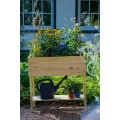 dobar 58176FSCe breites Hochbeet aus Holz mit Ablageboden - Frühbeet Bausatz für Gemüse - Kräuter im Garten und Balkon - L (80 x 40 x 78 cm)- Natur - Thumbnail 5