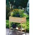 dobar 58176FSCe breites Hochbeet aus Holz mit Ablageboden - Frühbeet Bausatz für Gemüse - Kräuter im Garten und Balkon - L (80 x 40 x 78 cm)- Natur - Thumbnail 6