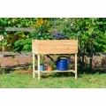 dobar 58176FSCe breites Hochbeet aus Holz mit Ablageboden - Frühbeet Bausatz für Gemüse - Kräuter im Garten und Balkon - L (80 x 40 x 78 cm)- Natur - Thumbnail 8