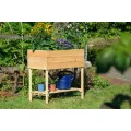 dobar 58176FSCe breites Hochbeet aus Holz mit Ablageboden - Frühbeet Bausatz für Gemüse - Kräuter im Garten und Balkon - L (80 x 40 x 78 cm)- Natur - Thumbnail 9