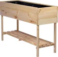 dobar® 58175FSCe breites Hochbeet XL aus Holz |Erhöhtes Gemüsebeet | Kräuterbeet aus Holz | Pflanzkasten für Balkon/Garten/Terrasse | Salatbeet für die Anzucht | 117 x 40 x 78 cm | Natur - Thumbnail 2