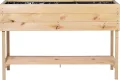 dobar® 58175FSCe breites Hochbeet XL aus Holz |Erhöhtes Gemüsebeet | Kräuterbeet aus Holz | Pflanzkasten für Balkon/Garten/Terrasse | Salatbeet für die Anzucht | 117 x 40 x 78 cm | Natur - Thumbnail 3
