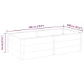 vidaXL Garten Hochbeet Pflanzbeet Gemüsebeet Pflanzkasten Blumenbeet Blumenkasten Blumenkübel Pflanzkübel Frühbeet 200x100x54cm WPC Grau - Thumbnail 3
