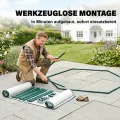 Outsunny Mini Gewächshaus Überwinterungszelt für Pflanzen mit Rolltür Garten Balkon Winterschutz Weiß 160 x 140 x 180 cm - Thumbnail 7