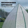 Outsunny Mini Gewächshaus Überwinterungszelt für Pflanzen mit Rolltür Garten Balkon Winterschutz Weiß 160 x 140 x 180 cm - Thumbnail 8