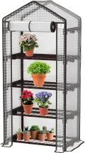 KESSER® Premium Foliengewächshaus Gewächshaus mit 4 Etagen - 69 x 50 x 158 cm Treibhaus mit 4 Regalen - Platzsparend, Hochwertiges Anzuchthaus Garten Balkon Stabil & Einfach zu Montieren - Thumbnail 1