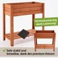 zooprinz Premium Hochbeet – aus massivem Kiefernholz – perfekt für Garten/Terrasse/Balkon – mit Stabiler Ablage und Innenvlies – Zwei Modelle zur Wahl -Hochbeet (Braun lasiert) - Thumbnail 5
