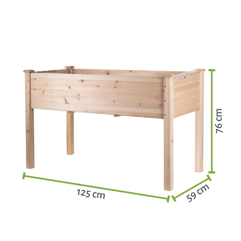 empasa Hochbeet Blumenkasten Kräuterbeet Frühbeet Pflanzkübel Pflanzkasten aus Holz für Garten, Balkon und Terrasse, Ausführung:Raise 1-125 x 59 x 76 cm – Bild 2