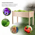 empasa Hochbeet Blumenkasten Kräuterbeet Frühbeet Pflanzkübel Pflanzkasten aus Holz für Garten, Balkon und Terrasse, Ausführung:Raise 1-125 x 59 x 76 cm - Thumbnail 4