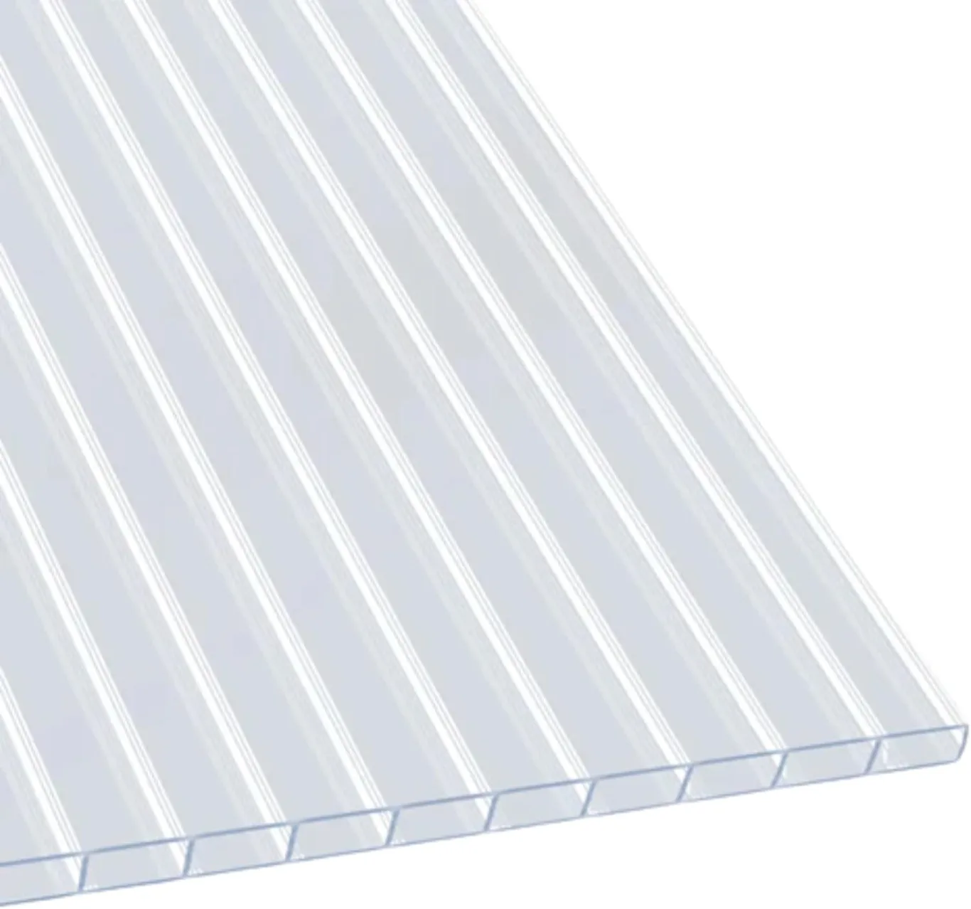 KARAT Verbinder für Hohlkammerplatten, Stegplatten, Doppelstegplatten - H-Profil - 121cm Länge - Verbindungsprofil (Verbinder 4 mm, Transparent) - Bild 1