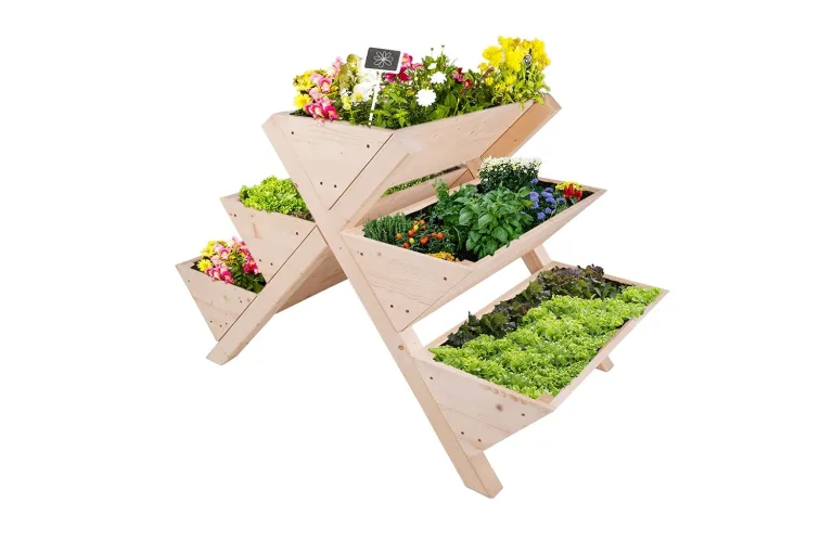 empasa Hochbeet Blumenkasten Kräuterbeet Frühbeet Pflanzkübel Pflanzkasten aus Holz für Garten, Balkon und Terrasse, Ausführung:Level - 121 x 80 x 80 cm – Bild 1