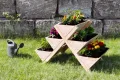 empasa Hochbeet Blumenkasten Kräuterbeet Frühbeet Pflanzkübel Pflanzkasten aus Holz für Garten, Balkon und Terrasse, Ausführung:Level - 121 x 80 x 80 cm - Thumbnail 2