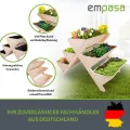 empasa Hochbeet Blumenkasten Kräuterbeet Frühbeet Pflanzkübel Pflanzkasten aus Holz für Garten, Balkon und Terrasse, Ausführung:Level - 121 x 80 x 80 cm - Thumbnail 3