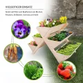 empasa Hochbeet Blumenkasten Kräuterbeet Frühbeet Pflanzkübel Pflanzkasten aus Holz für Garten, Balkon und Terrasse, Ausführung:Level - 121 x 80 x 80 cm - Thumbnail 4