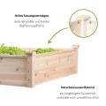 empasa Hochbeet Blumenkasten Kräuterbeet Frühbeet Pflanzkübel Pflanzkasten aus Holz für Garten, Balkon und Terrasse, Ausführung:Classic - 102 x 102 x 30 cm - Thumbnail 5