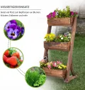 empasa Hochbeet Blumenkasten Kräuterbeet Frühbeet Pflanzkübel Pflanzkasten aus Holz für Garten, Balkon und Terrasse, Ausführung:Raise 3-62 x 47 x 119 cm - Thumbnail 3