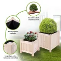 empasa Hochbeet Blumenkasten Kräuterbeet Frühbeet Pflanzkübel Pflanzkasten aus Holz für Garten, Balkon und Terrasse, Ausführung:Bloom S - 30 x 30 x 30 cm - Thumbnail 4