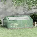 Outsunny Foliegewächshaus mit Fenster Treibhaus Tomatenhaus Frühbeet 180 x 90 x 70 cm Grün - Thumbnail 2