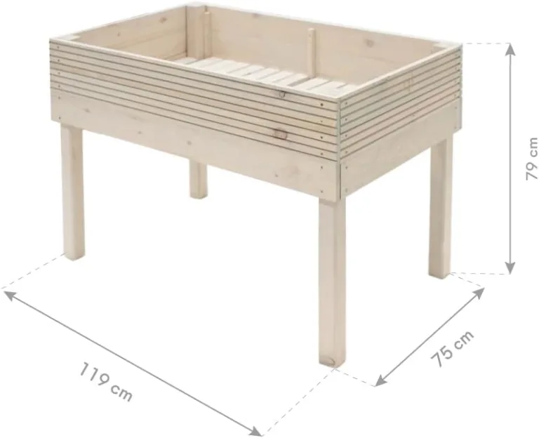 WESTMANN Hochbeet Frieda aus Holz | 75x119x79 cm Hell | Kräuterbeet für Garten & Terrasse | Holzhochbeet zum Bepflanzen | FSC® - Zertifiziert – Bild 8