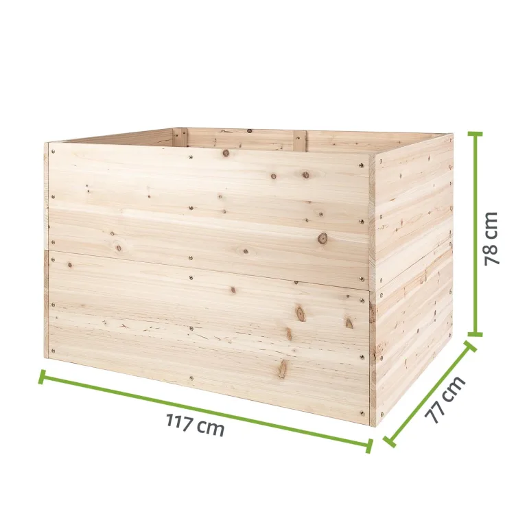 empasa Hochbeet Blumenkasten Kräuterbeet Frühbeet Pflanzkübel Pflanzkasten aus Holz für Garten, Balkon und Terrasse, Ausführung:KUUBI L - 117 x 77 x 78 cm – Bild 6