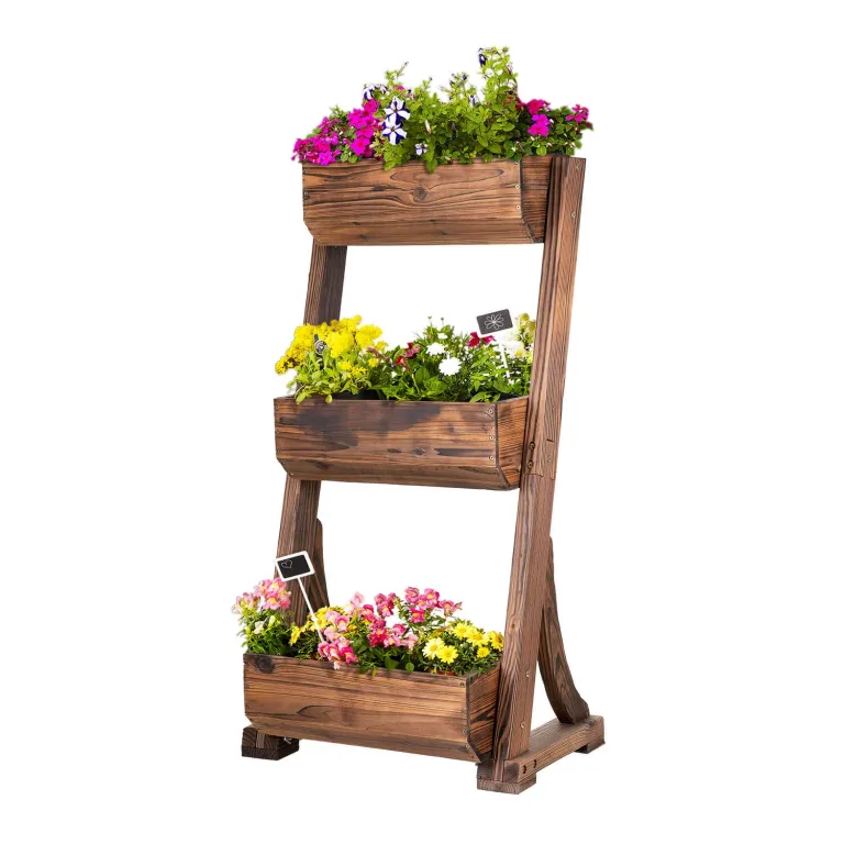 empasa Hochbeet Blumenkasten Kräuterbeet Frühbeet Pflanzkübel Pflanzkasten aus Holz für Garten, Balkon und Terrasse, Ausführung:KUUBI L - 117 x 77 x 78 cm – Bild 9