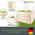 empasa Hochbeet Blumenkasten Kräuterbeet Frühbeet Pflanzkübel Pflanzkasten aus Holz für Garten, Balkon und Terrasse, Ausführung:KUUBI L - 117 x 77 x 78 cm - Thumbnail 2