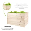 empasa Hochbeet Blumenkasten Kräuterbeet Frühbeet Pflanzkübel Pflanzkasten aus Holz für Garten, Balkon und Terrasse, Ausführung:KUUBI L - 117 x 77 x 78 cm - Thumbnail 5