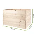 empasa Hochbeet Blumenkasten Kräuterbeet Frühbeet Pflanzkübel Pflanzkasten aus Holz für Garten, Balkon und Terrasse, Ausführung:KUUBI L - 117 x 77 x 78 cm - Thumbnail 6