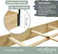 holz4home® Gemüsebeet aus Tannenholz I 115x80x68 cm I Treibhaus mit Abnehmbarer Folie I inkl. Gartenhandschuhe & Einlegevlies I Frühbeet Anzuchtbeet Gartenbeet Blumenbeet Hochbeet - Thumbnail 3