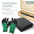 holz4home® Pflanzkasten mit Rankgitter XL aus Kiefernholz I 44x128x104 cm I inkl. Gartenhandschuhe & Vlies I Pflanzkübel mit Spalier I Hochbeet für Balkon als Sichtschutz I Blumenkasten - Thumbnail 5