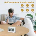DOOMAY Mini Innenthermometer, Feuchtigkeitsmessgerät mit Celsius (℃), Luftfeuchtigkeitsmesser, digitaler Temperaturmonitor für Gewächshaus, Babyzimmer, Keller, Reptilienbrüter - Thumbnail 6