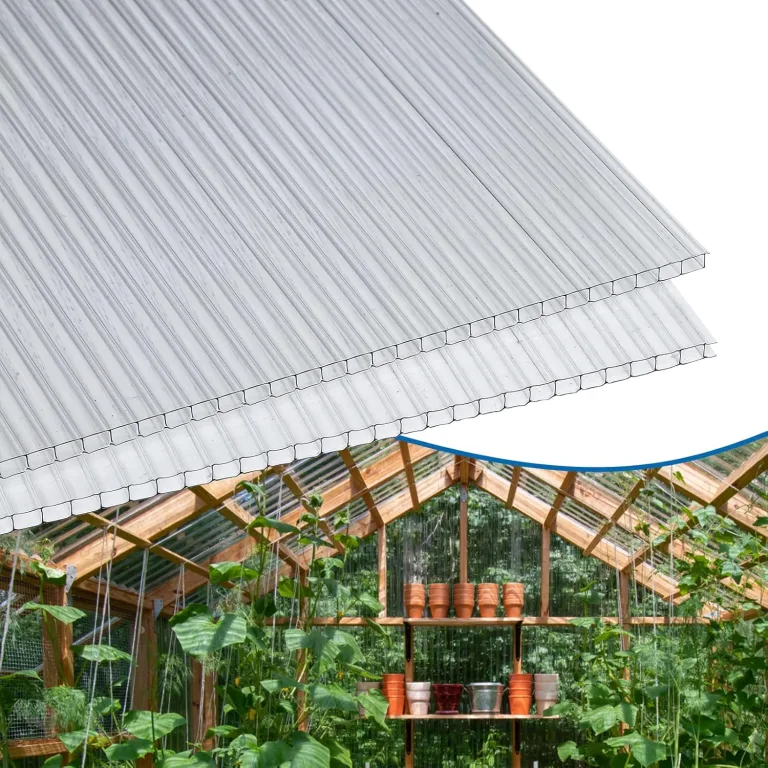 Hohlkammerstegplatten für Gewächshaus Garten Treibhaus Ersatzplatten 14x Polycarbonat Doppelstegplatte (1210 x 605 x 4mm) =10,25 m² – Bild 1
