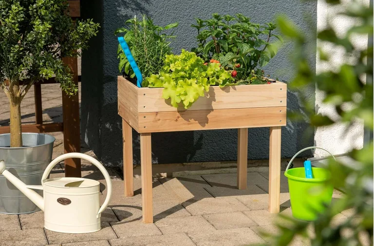 Hochbeet für Kinder 50x45x45cm aus Holz 303930108-HE – Bild 2